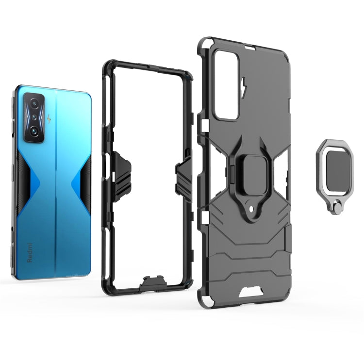 For Xiaomi Redmi K50 Gaming Shockproof PC + TPU Phone Case with Magnetic Ring Holder