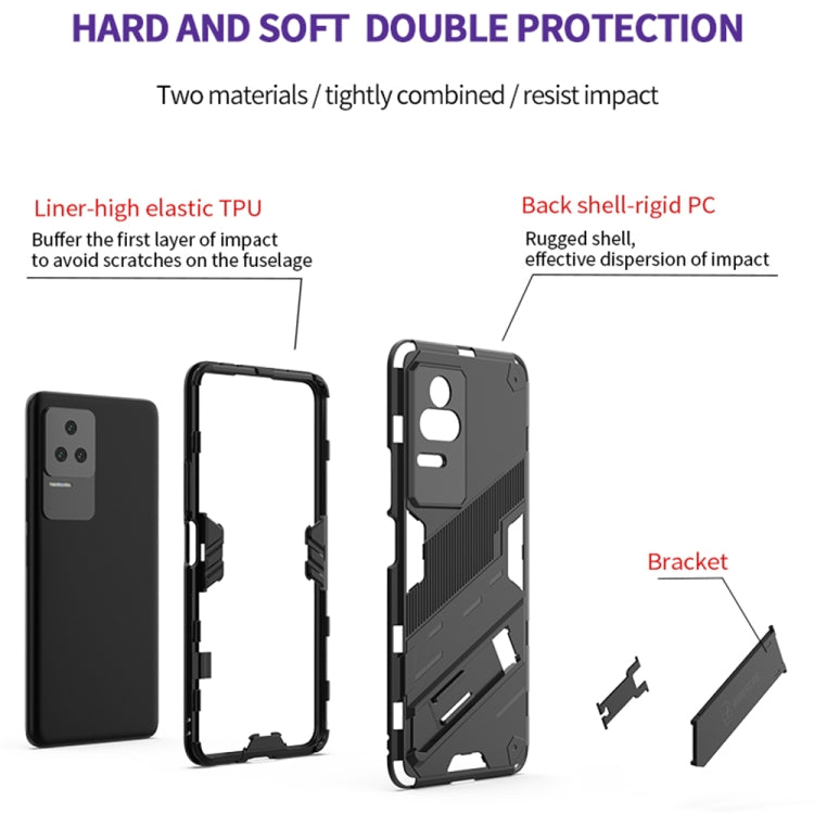 For Xiaomi Redmi K50 Pro Punk Armor 2 in 1 PC + TPU Shockproof Phone Case with Holder