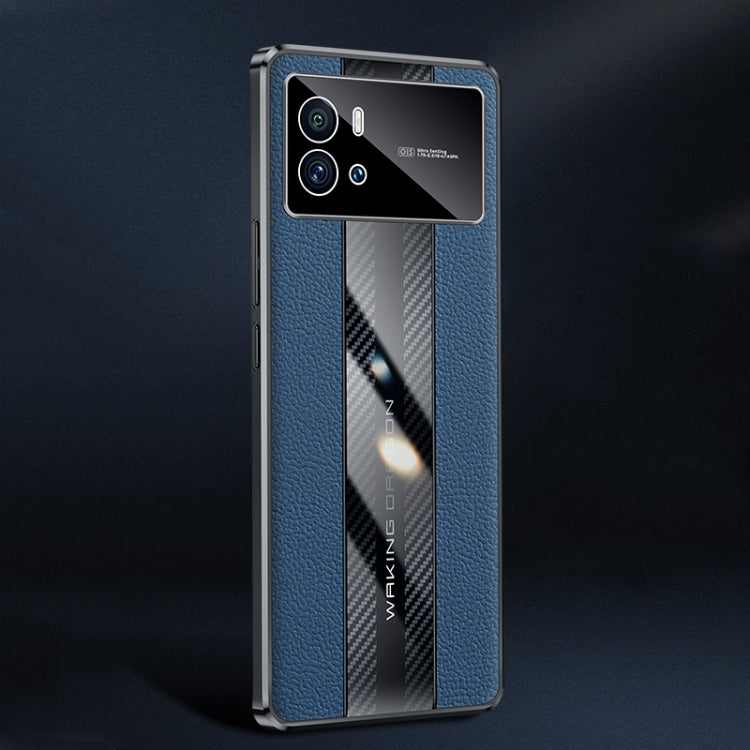 For vivo iQOO 9 Racing Car Design Leather Electroplating Process Anti-fingerprint Phone Case
