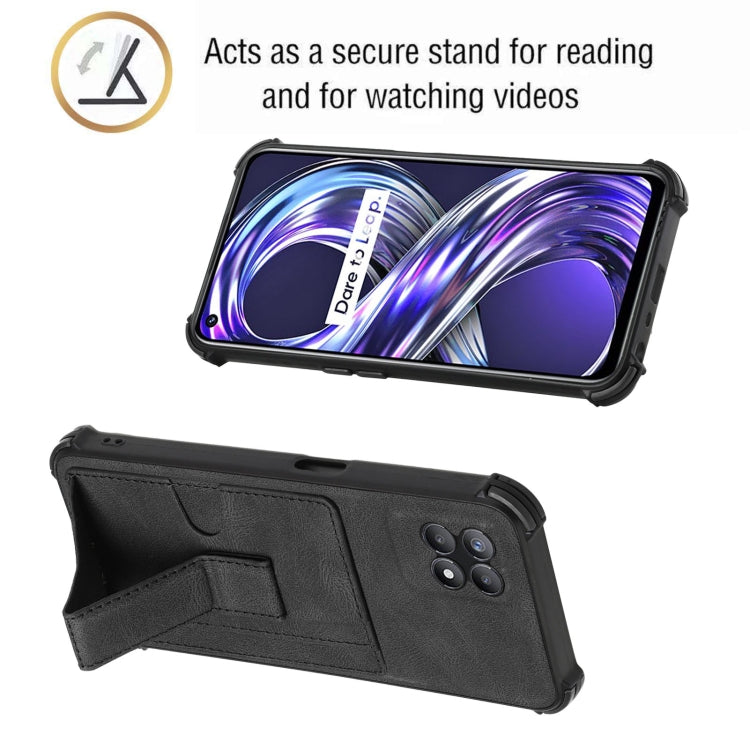 For OPPO Realme 8i Dream Holder Card Bag Shockproof Phone Case