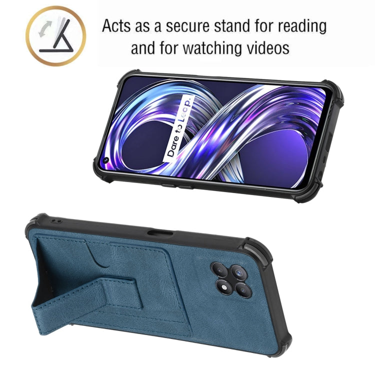 For OPPO Realme 8i Dream Holder Card Bag Shockproof Phone Case