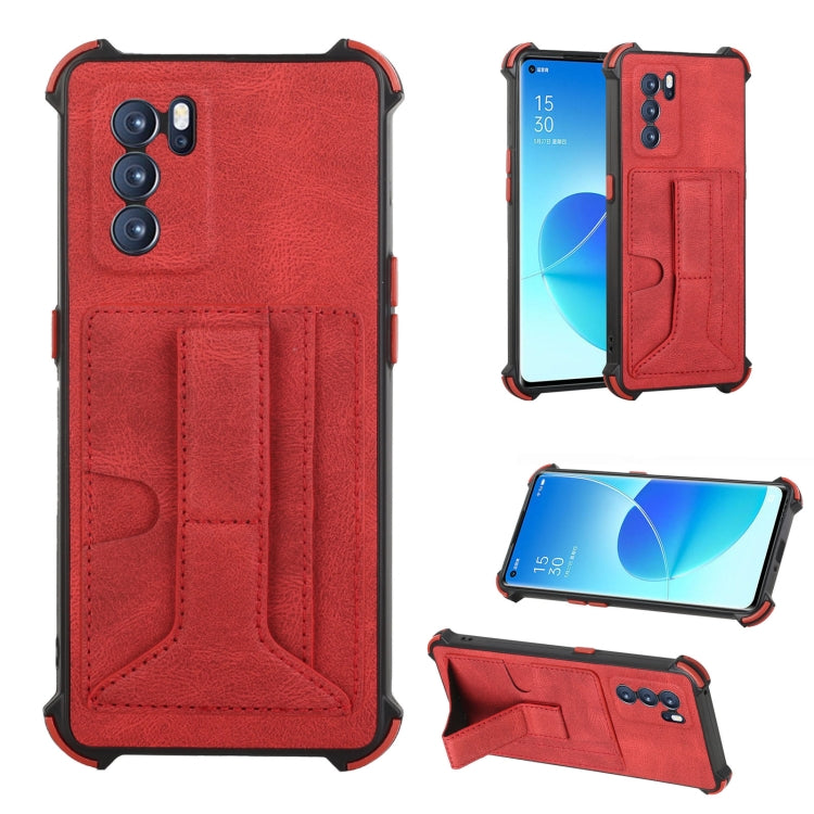 For OPPO Reno6 Pro 5G Dream Holder Card Bag Shockproof Phone Case