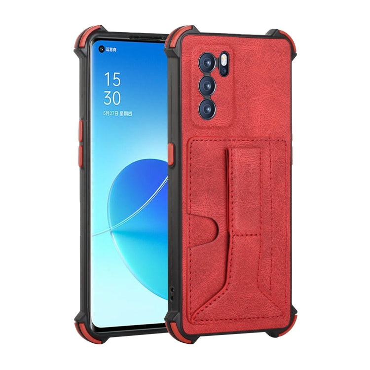 For OPPO Reno6 Pro 5G Dream Holder Card Bag Shockproof Phone Case