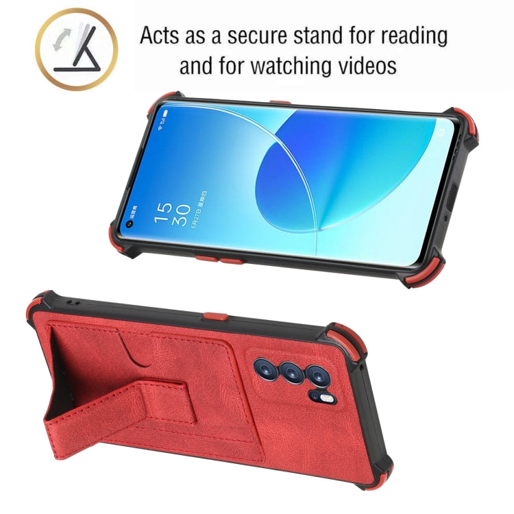 For OPPO Reno6 Pro 5G Dream Holder Card Bag Shockproof Phone Case