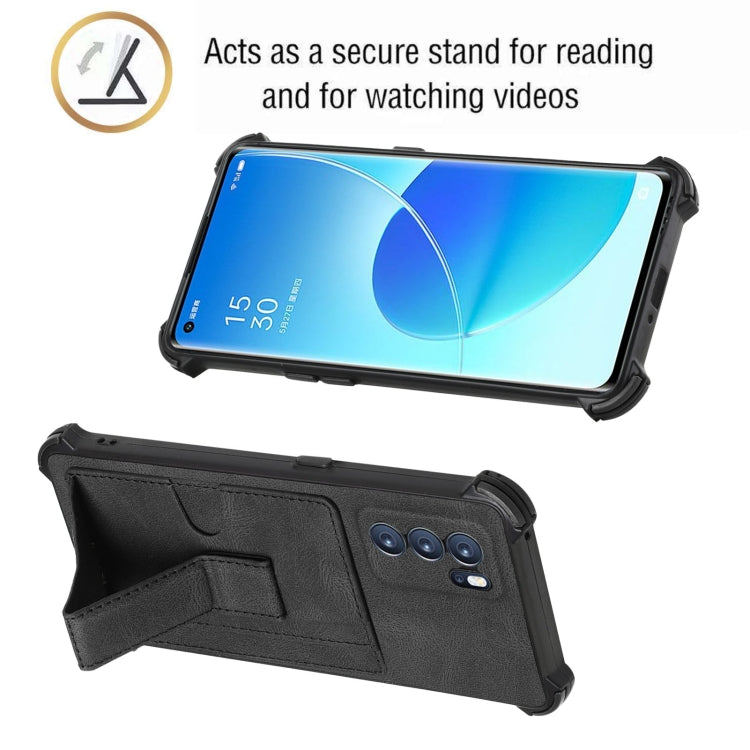For OPPO Reno6 Pro 5G Dream Holder Card Bag Shockproof Phone Case