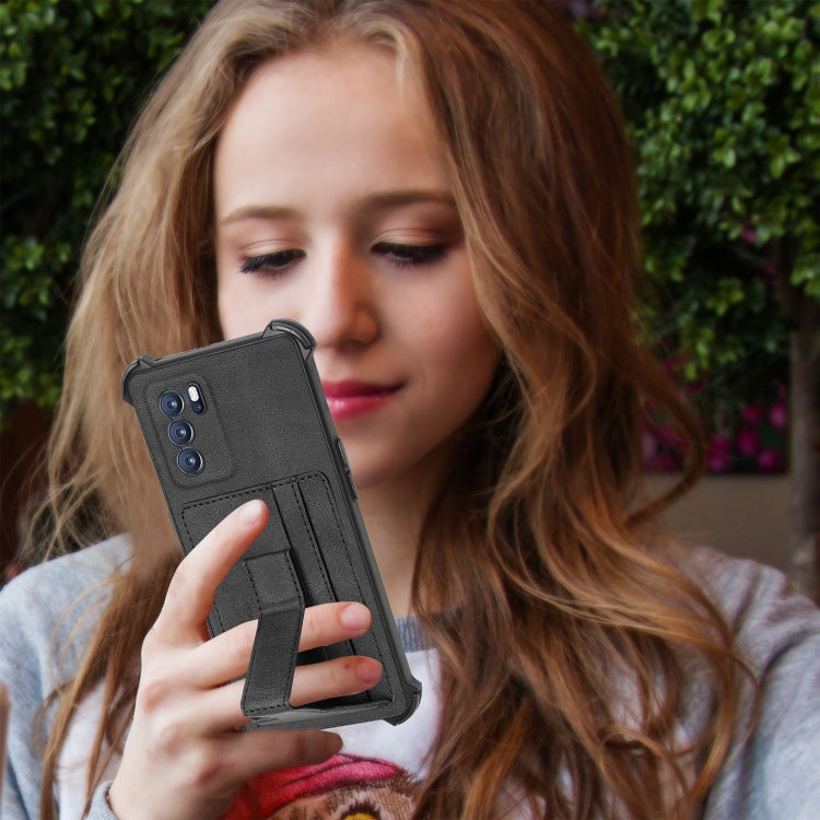 For OPPO Reno6 Pro 5G Dream Holder Card Bag Shockproof Phone Case