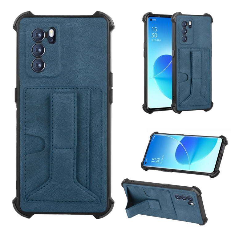 For OPPO Reno6 Pro 5G Dream Holder Card Bag Shockproof Phone Case