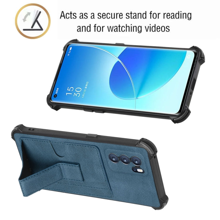 For OPPO Reno6 Pro 5G Dream Holder Card Bag Shockproof Phone Case