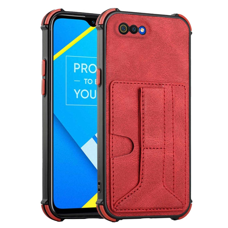 For OPPO Realme C2 Dream Holder Card Bag Shockproof Phone Case