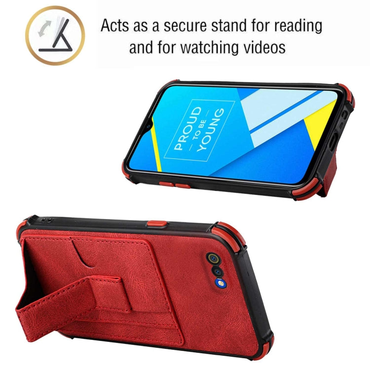 For OPPO Realme C2 Dream Holder Card Bag Shockproof Phone Case