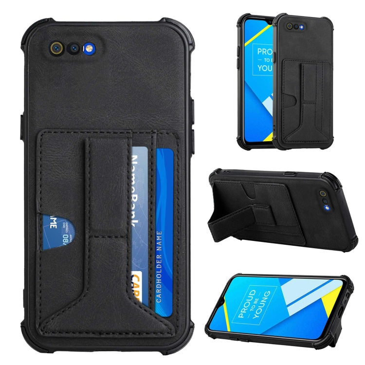 For OPPO Realme C2 Dream Holder Card Bag Shockproof Phone Case
