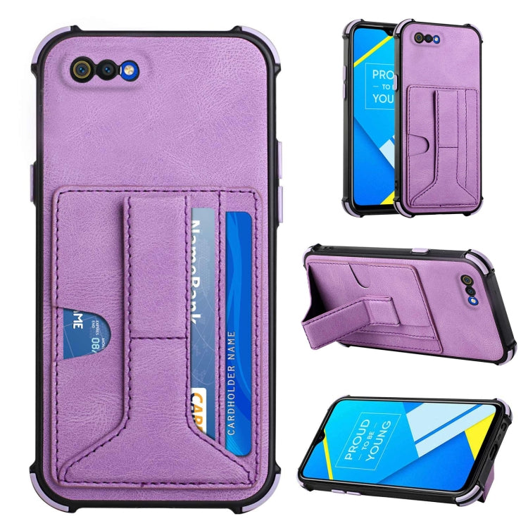 For OPPO Realme C2 Dream Holder Card Bag Shockproof Phone Case