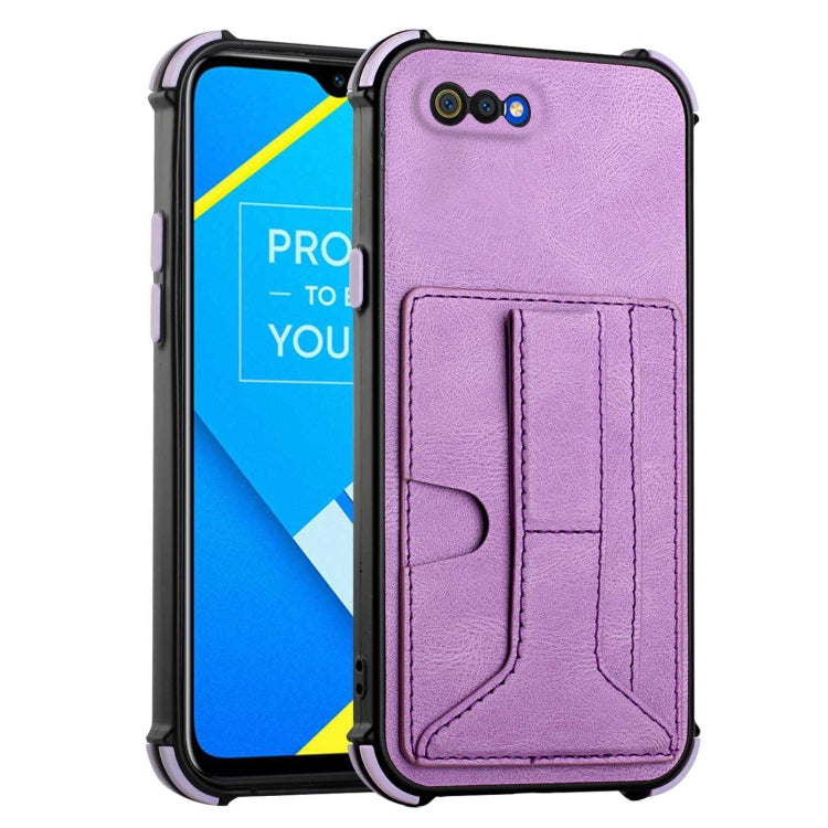 For OPPO Realme C2 Dream Holder Card Bag Shockproof Phone Case