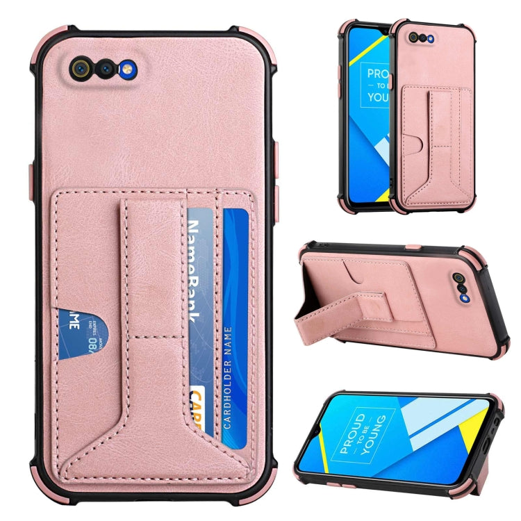 For OPPO Realme C2 Dream Holder Card Bag Shockproof Phone Case