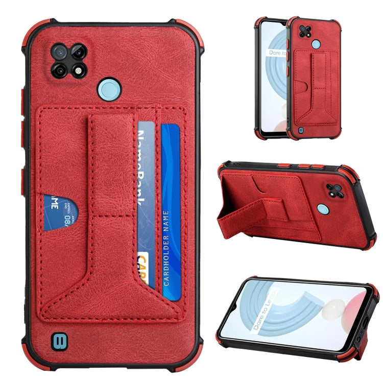 For OPPO Realme C21 Dream Holder Card Bag Shockproof Phone Case