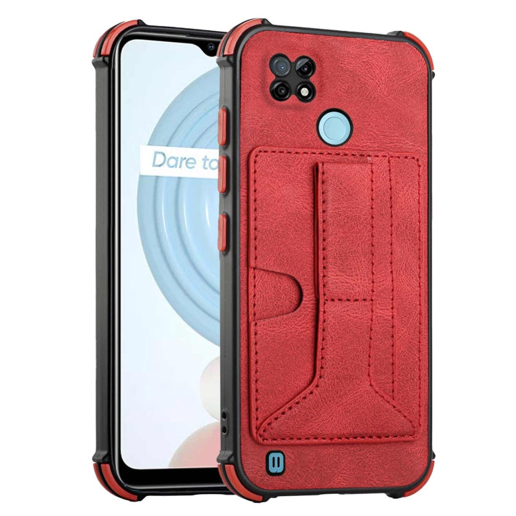 For OPPO Realme C21 Dream Holder Card Bag Shockproof Phone Case