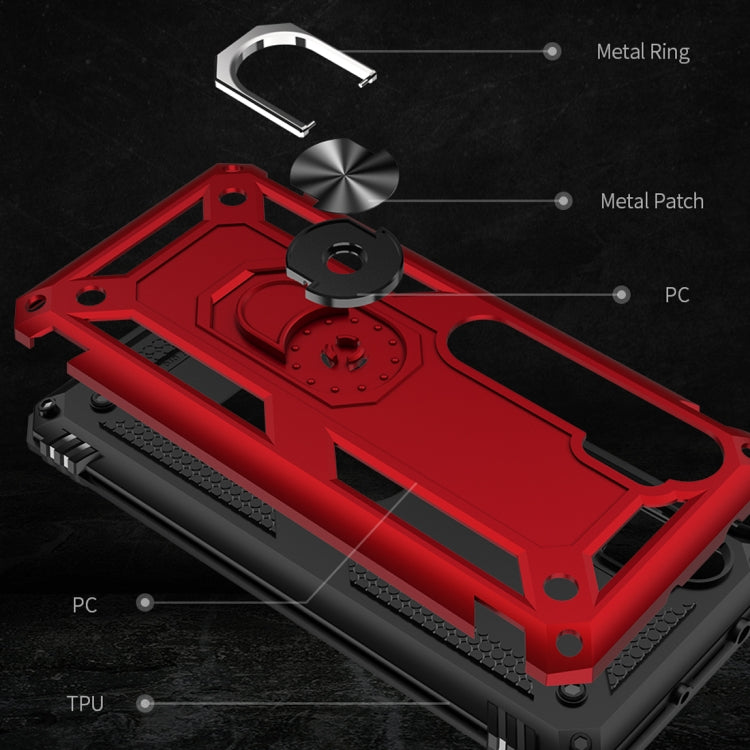 For Xiaomi Mi CC9 Pro Armor Shockproof TPU + PC Protective Case with 360 Degree Rotation Holder