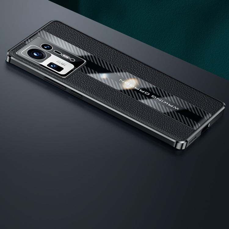 For Xiaomi Mi Mix 4 Racing Car Design Leather Electroplating Process Anti-fingerprint Protective Phone Case