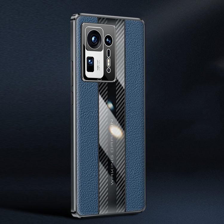 For Xiaomi Mi Mix 4 Racing Car Design Leather Electroplating Process Anti-fingerprint Protective Phone Case