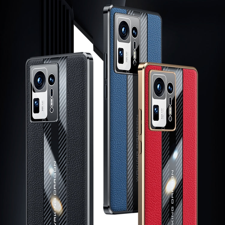 For Xiaomi Mi Mix 4 Racing Car Design Leather Electroplating Process Anti-fingerprint Protective Phone Case