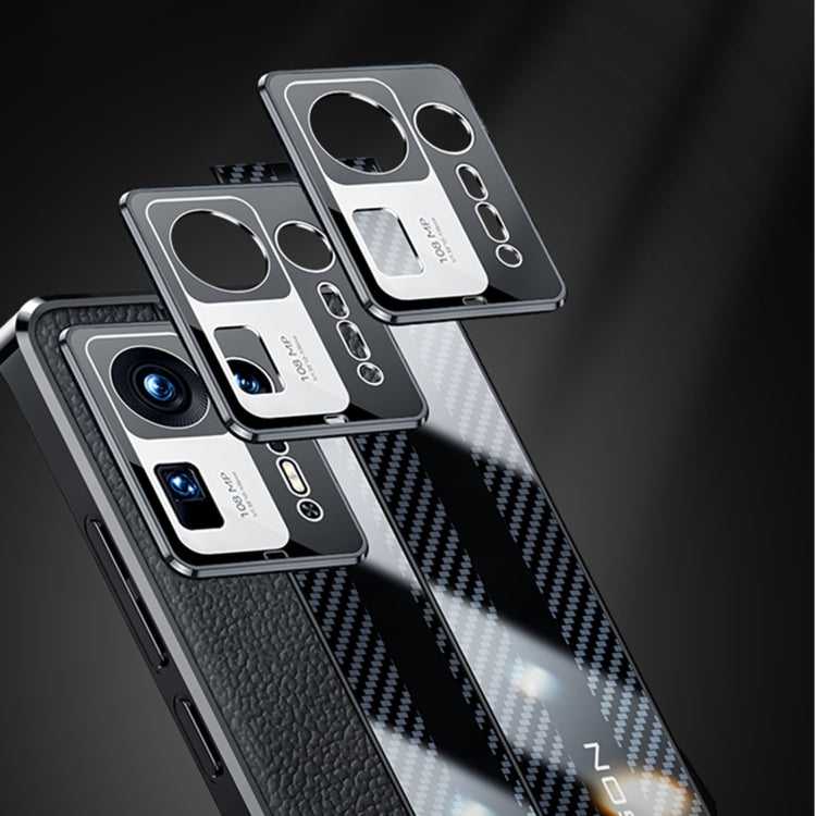 For Xiaomi Mi Mix 4 Racing Car Design Leather Electroplating Process Anti-fingerprint Protective Phone Case