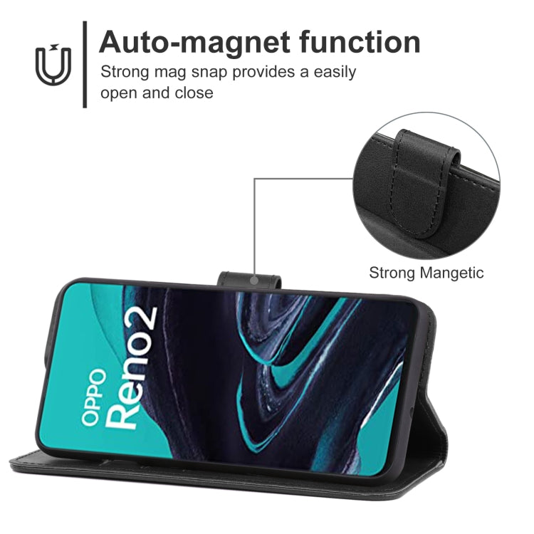 Leather Phone Case For OPPO Reno2