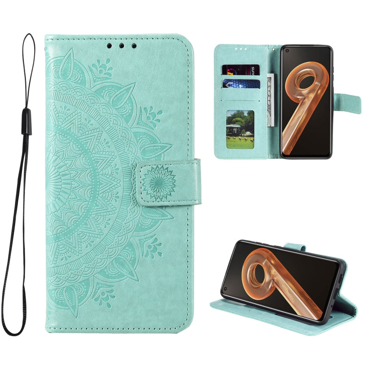 For OPPO Realme 9i Totem Flower Embossed Leather Phone Case
