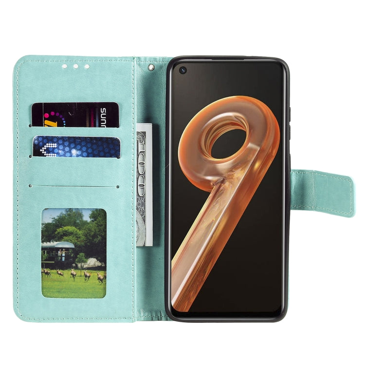 For OPPO Realme 9i Totem Flower Embossed Leather Phone Case