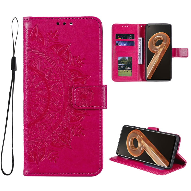For OPPO Realme 9i Totem Flower Embossed Leather Phone Case
