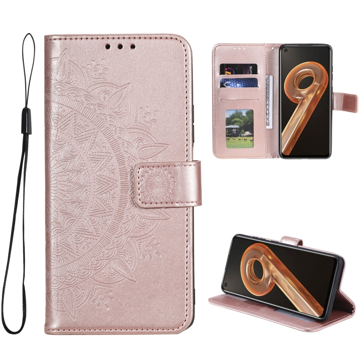 For OPPO Realme 9i Totem Flower Embossed Leather Phone Case