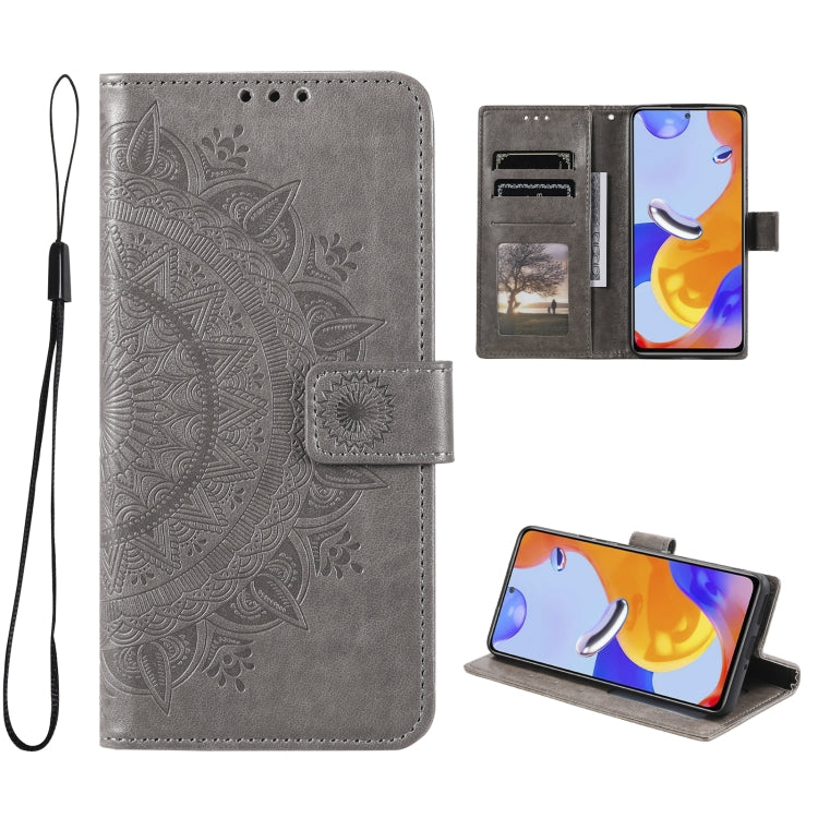 For Xiaomi Redmi Note 11 Pro 4G Global Totem Flower Embossed Leather Phone Case