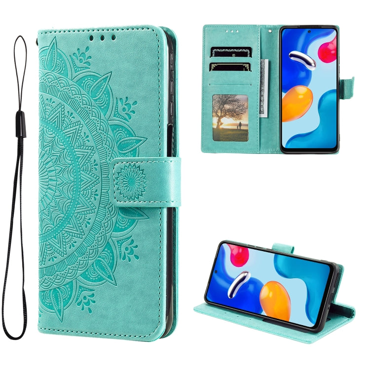 For Xiaomi Redmi Note 11S Totem Flower Embossed Leather Phone Case
