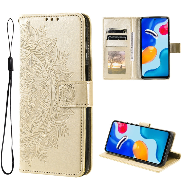 For Xiaomi Redmi Note 11S Totem Flower Embossed Leather Phone Case