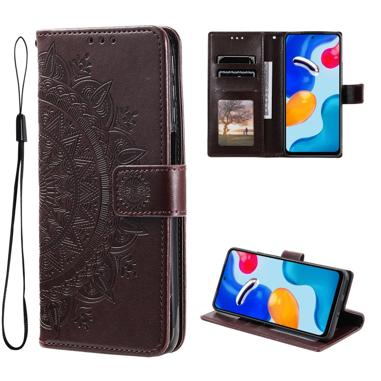 For Xiaomi Redmi Note 11S Totem Flower Embossed Leather Phone Case