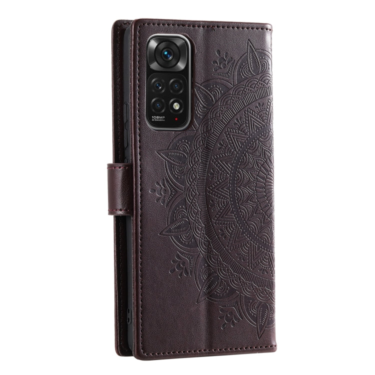 For Xiaomi Redmi Note 11S Totem Flower Embossed Leather Phone Case