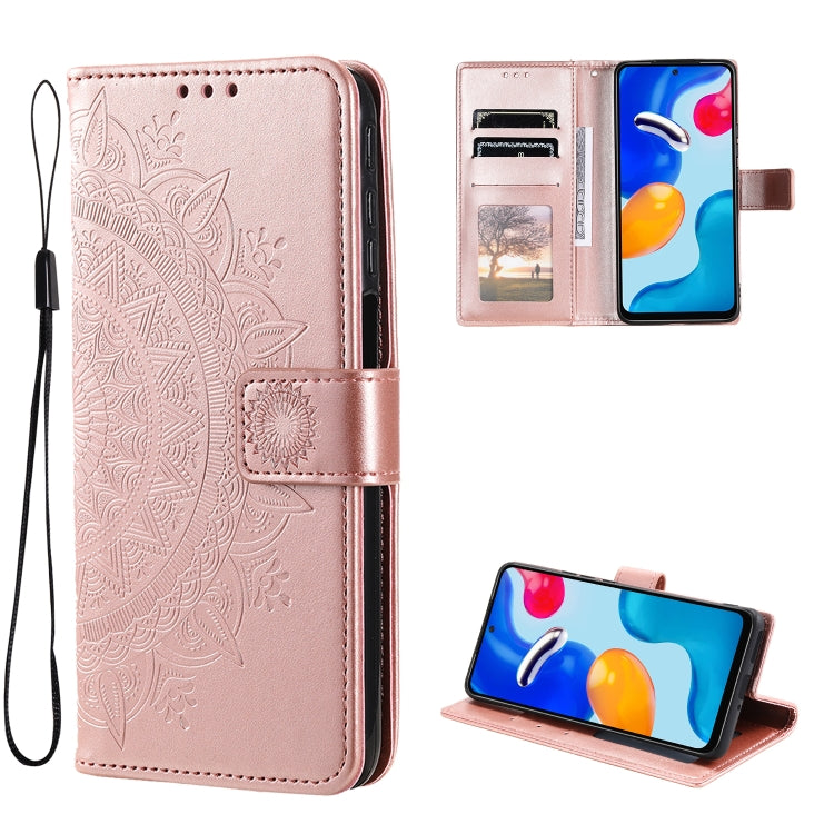 For Xiaomi Redmi Note 11S Totem Flower Embossed Leather Phone Case