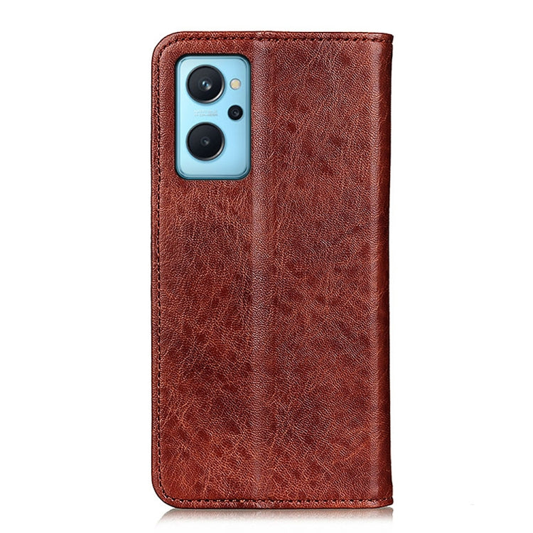 For OPPO Realme 9i / A36 4G / A76 4G / A96 4G Magnetic Crazy Horse Texture Horizontal Flip Leather Phone Case