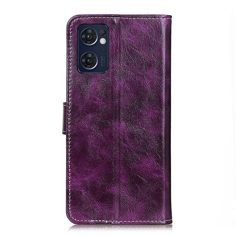 For OPPO Reno7 5G Overseas Version / Find X5 Lite Retro Crazy Horse Texture Horizontal Flip Leather Phone Case
