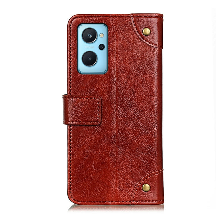 For OPPO Realme 9i / A36 4G / A76 4G / A96 4G Copper Buckle Nappa Texture Horizontal Flip Leather Phone Case