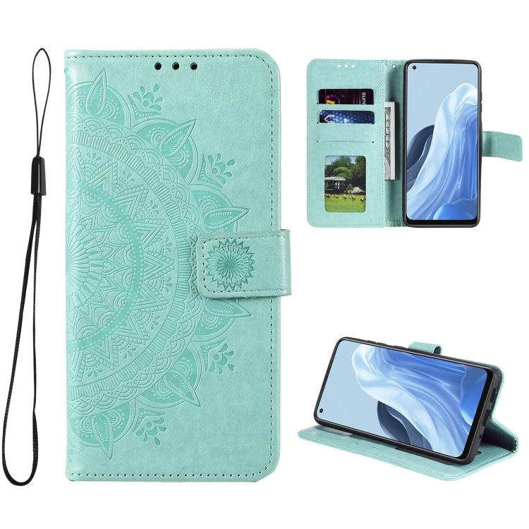 For OPPO Reno7 5G International Version / Find X5 Lite Totem Flower Embossed Leather Phone Case