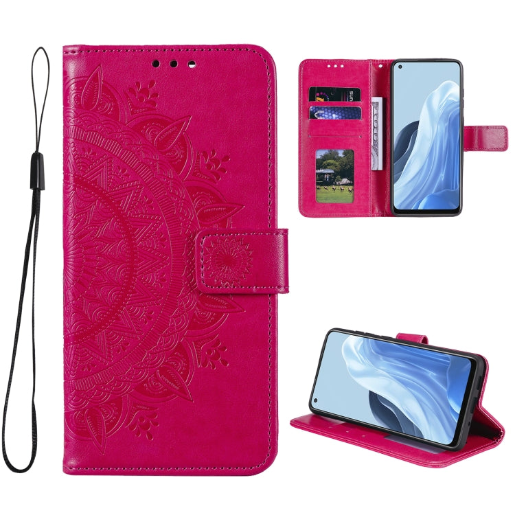 For OPPO Reno7 5G International Version / Find X5 Lite Totem Flower Embossed Leather Phone Case
