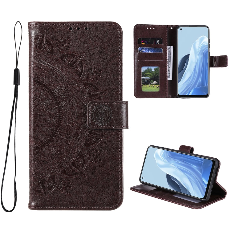 For OPPO Reno7 5G International Version / Find X5 Lite Totem Flower Embossed Leather Phone Case
