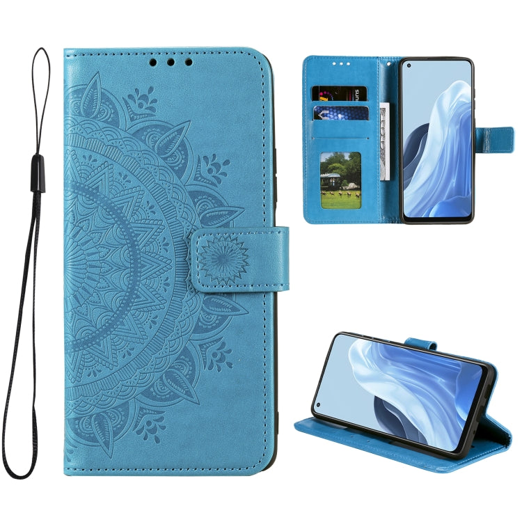 For OPPO Reno7 5G International Version / Find X5 Lite Totem Flower Embossed Leather Phone Case