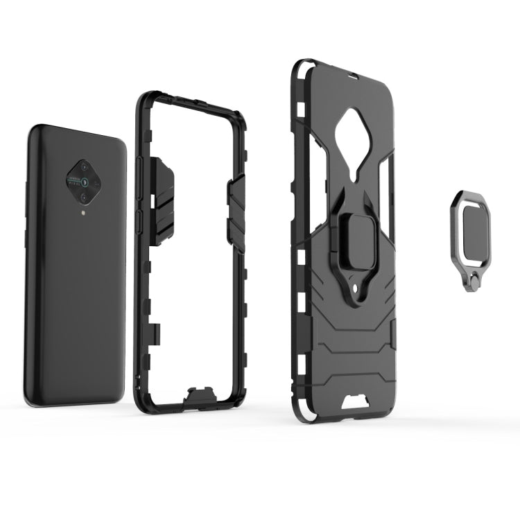 For Vivo V17 / Y9s / S1 Pro Shockproof PC + TPU Protective Case with Magnetic Ring Holder