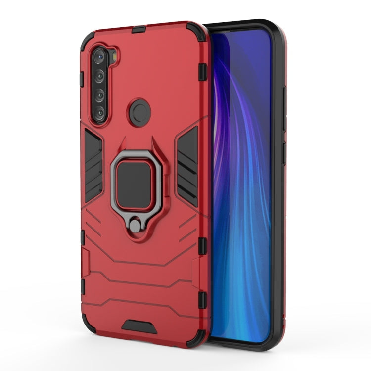 For Xiaomi Redmi Note 8T Shockproof PC + TPU Protective Case with Magnetic Ring Holder