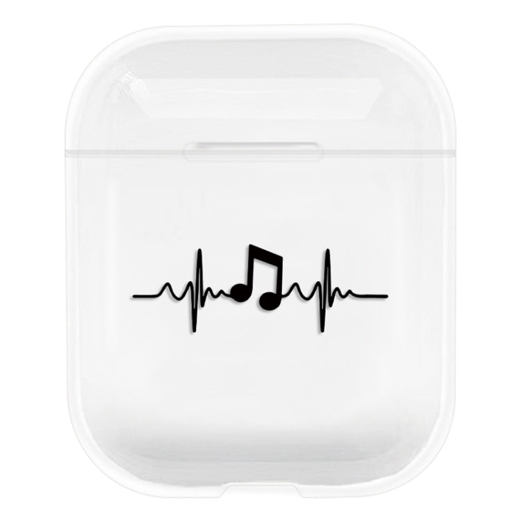 For AirPods 1 / 2 Stick Figure Mapping Transparent Earphone Protective Case