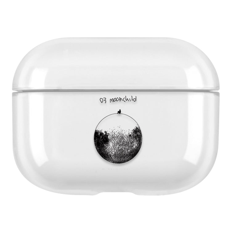 For AirPods Pro Stick Figure Mapping Transparent Earphone Protective Case