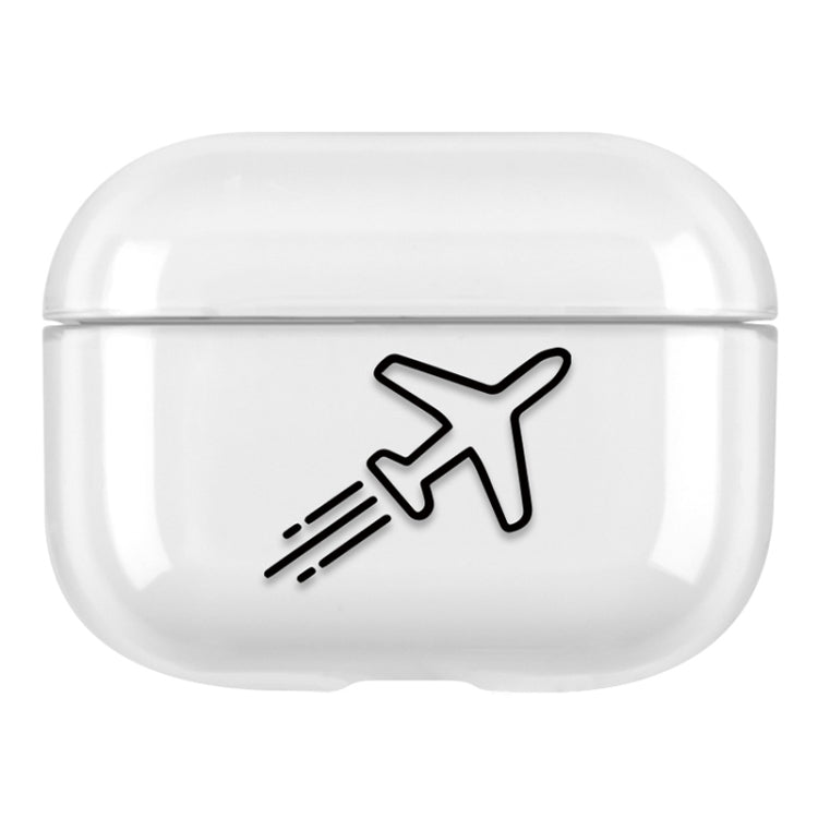 For AirPods Pro Stick Figure Mapping Transparent Earphone Protective Case