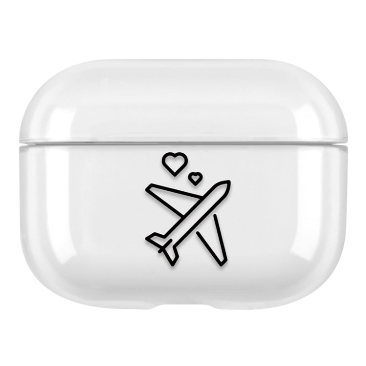 For AirPods Pro Stick Figure Mapping Transparent Earphone Protective Case