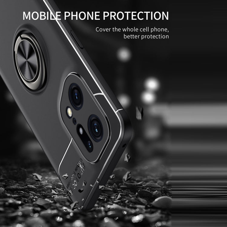 For OPPO Find X5 Pro Metal Ring Holder TPU Phone Case